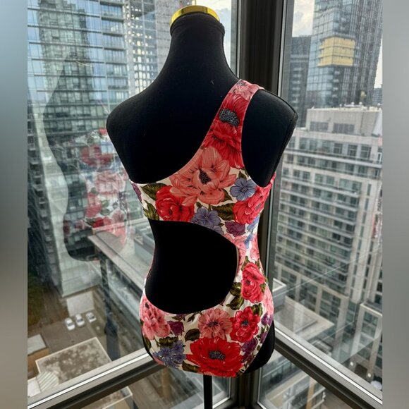 🆕 ZIMMERMANN 🧿 NWOT Poppy One-Shoulder Floral One Piece Bathing Suit - Sz 3 - Picture 6 of 16